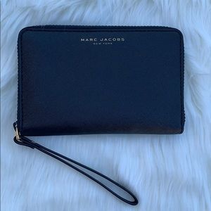 Marc Jacobs Canvas Wristlet Wallet in Black